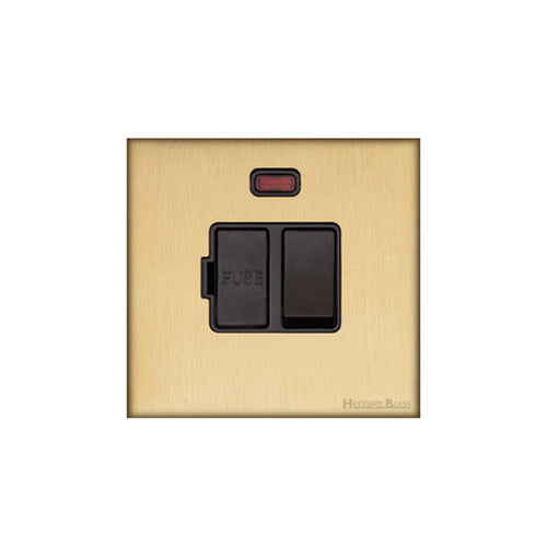 Windsor Range Satin Brass Switches & Sockets, WN44 - Switched Spur with Neon (13 Amp) by Heritage Brass By M-Marcus