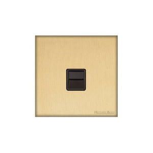 Windsor Range Satin Brass Switches & Sockets, WN44 - 1 Gang Master Line Socket by Heritage Brass By M-Marcus