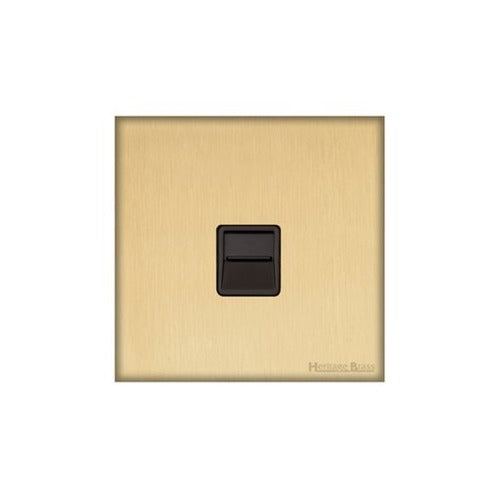 Windsor Range Satin Brass Switches & Sockets, WN44 - 1 Gang Master Line Socket by Heritage Brass By M-Marcus