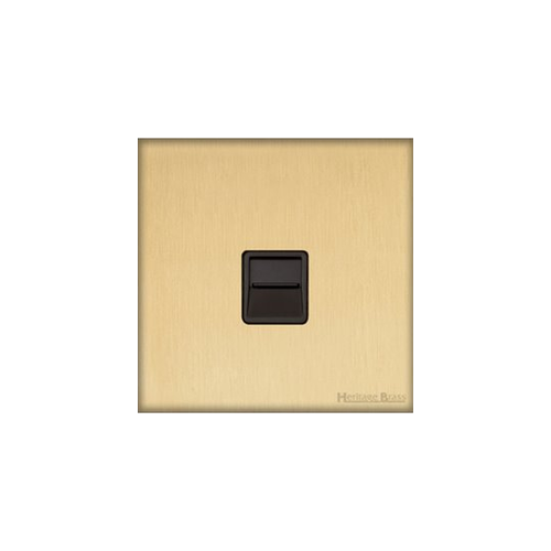 Windsor Range Satin Brass Switches & Sockets, WN44 - 1 Gang Master Line Socket by Heritage Brass By M-Marcus