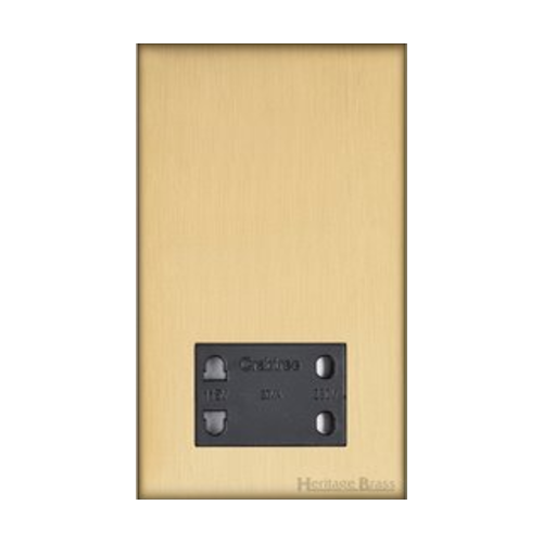 Windsor Range Satin Brass Switches & Sockets, WN44 - Shaver Socket Output Voltage 110/240V by Heritage Brass By M-Marcus