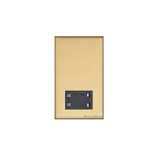 Windsor Range Matt Brass Switches & Sockets, WN40 - Shaver Socket Output Voltage 110/240V by Heritage Brass By M-Marcus