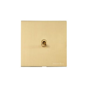 Windsor Range Satin Brass Switches & Sockets, WN44 - 1 Gang Stockholm Toggle by Heritage Brass By M-Marcus
