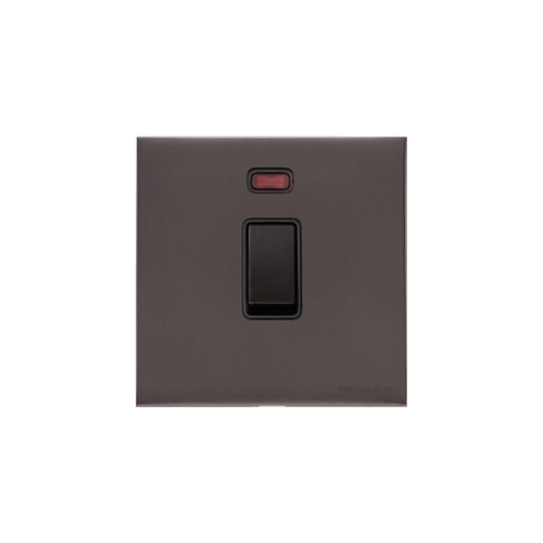 Windsor Range Matt Bronze Switches & Sockets, WN9 - 20A Double Pole Switch with Neon by Heritage Brass By M-Marcus