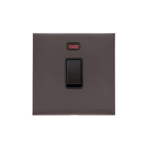 Windsor Range Satin Nickel Switches & Sockets, WN5 - 20A Double Pole Switch with Neon by Heritage Brass By M-Marcus