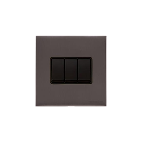 Windsor Range Polished Brass Switches & Sockets, WN1 - 3 Gang Rocker Switch by Heritage Brass By M-Marcus