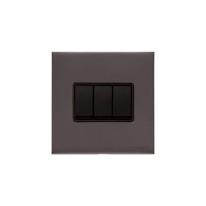 Windsor Range Matt Bronze Switches & Sockets, WN9 - 3 Gang Rocker Switch by Heritage Brass By M-Marcus