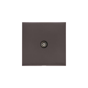Windsor Range Matt Bronze Switches & Sockets, WN9 - 1 Gang Non-Isolated TV Coaxial Socket by Heritage Brass By M-Marcus