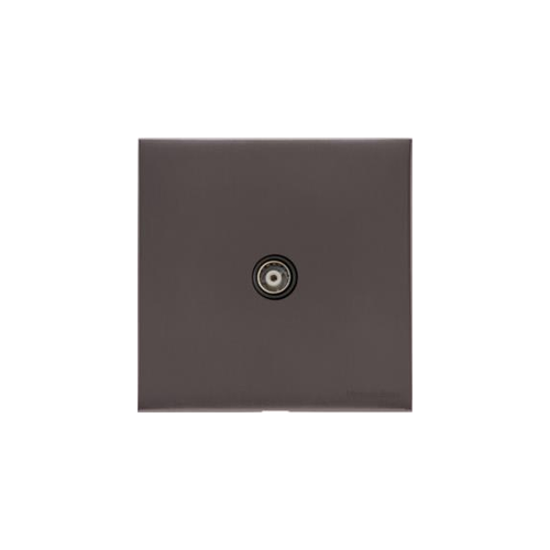 Windsor Range Matt Bronze Switches & Sockets, WN9 - 1 Gang Isolated TV Coaxial Socket by Heritage Brass By M-Marcus