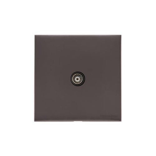 Windsor Range Satin Nickel Switches & Sockets, WN5 - 1 Gang Isolated TV Coaxial Socket by Heritage Brass By M-Marcus