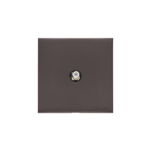 Windsor Range Aged Brass Switches & Sockets, WN50 - 1 Gang Satellite Socket by Heritage Brass By M-Marcus