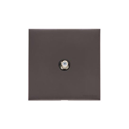 Windsor Range Dark Antique Bronze Switches & Sockets WN95 - 1 Gang Satellite Socket by Heritage Brass By M-Marcus