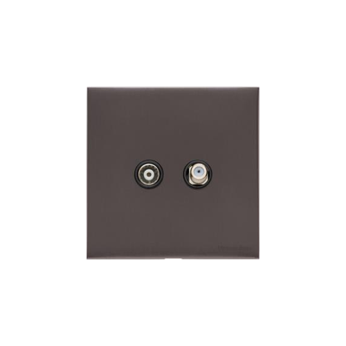 Windsor Range Matt Bronze Switches & Sockets, WN9 - TV/Satellite Socket by Heritage Brass By M-Marcus