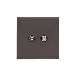 Windsor Range Satin Nickel Switches & Sockets, WN5 - TV/Satellite Socket by Heritage Brass By M-Marcus