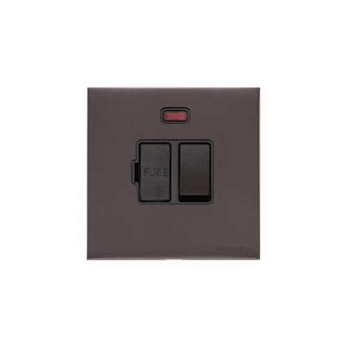 Windsor Range Dark Antique Bronze Switches & Sockets WN95 - Switched Spur with Neon (13 Amp) by Heritage Brass By M-Marcus
