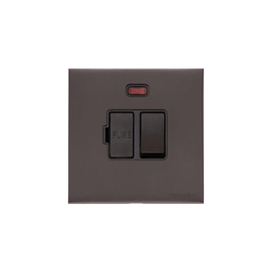 Windsor Range Satin Nickel Switches & Sockets, WN5 - Switched Spur with Neon (13 Amp) by Heritage Brass By M-Marcus