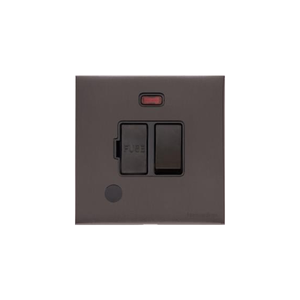 Windsor Range Polished Brass Switches & Sockets, WN1 - Switched Spur with Neon + Cord (13 Amp) by Heritage Brass By M-Marcus