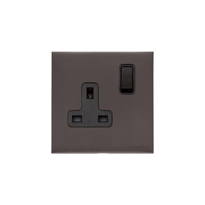 Windsor Range Matt Bronze Switches & Sockets, WN9 - Single Socket (13 Amp) by Heritage Brass By M-Marcus