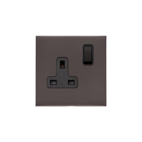 Windsor Range Matt Bronze Switches & Sockets, WN9 - Single Socket (13 Amp) by Heritage Brass By M-Marcus