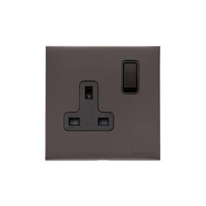Windsor Range Satin Nickel Switches & Sockets, WN5 - Single Socket (13 Amp) by Heritage Brass By M-Marcus
