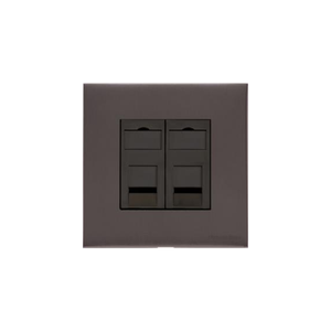 Windsor Range Matt Bronze Switches & Sockets, WN9 - 2 Gang Master Line Socket by Heritage Brass By M-Marcus