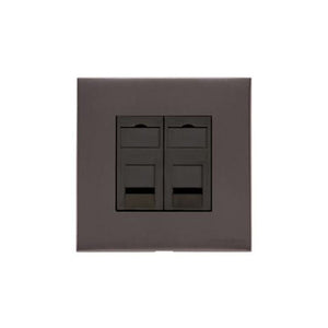 Windsor Range Aged Brass Switches & Sockets, WN50 - 2 Gang CAT6 by Heritage Brass By M-Marcus
