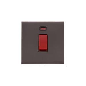 Windsor Range Aged Brass Switches & Sockets, WN50 - 45A DP Cooker Switch with Neon (single plate) by Heritage Brass By M-Marcus