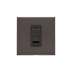 Windsor Range Antique Brass Switches & Sockets, WN91 - 1 Gang CAT6 by Heritage Brass By M-Marcus