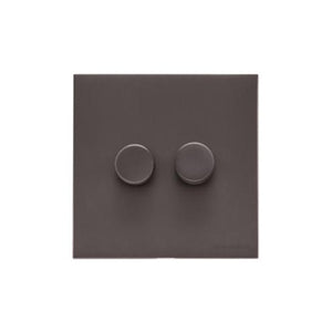 Windsor Range Satin Nickel Switches & Sockets, WN5 - 2 Gang Dimmer 250 watts (Compatible with halogen/ incandescent bulbs) by Heritage Brass By M-Marcus