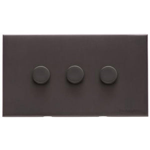 Windsor Range Aged Brass Switches & Sockets, WN50 - 3 Gang Dimmer 250 watts (Compatible with halogen/ incandescent bulbs) by Heritage Brass By M-Marcus