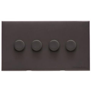 Windsor Range Matt Bronze Switches & Sockets, WN9 - 4 Gang Dimmer 400 watts(Compatible with halogen/ incandescent bulbs) by Heritage Brass By M-Marcus