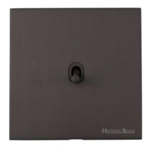 Windsor Range Matt Bronze Switches & Sockets, WN9 - 1 Gang Stockholm Toggle by Heritage Brass By M-Marcus