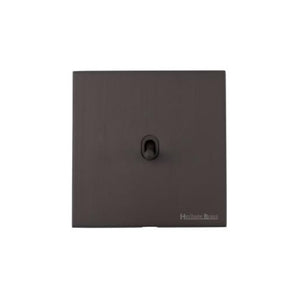 Windsor Range Matt Bronze Switches & Sockets, WN9 - 1 Gang Intermediate Stockholm Toggle by Heritage Brass By M-Marcus