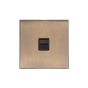 Windsor Range Antique Brass Switches & Sockets, WN91 - 1 Gang Master Line Socket by Heritage Brass By M-Marcus