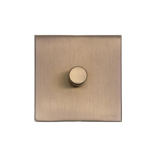 Windsor Range Antique Brass Switches & Sockets, WN91 - 1 Gang Dimmer 400 watts (Compatible with halogen/ incandescent bulbs) by Heritage Brass By M-Marcus
