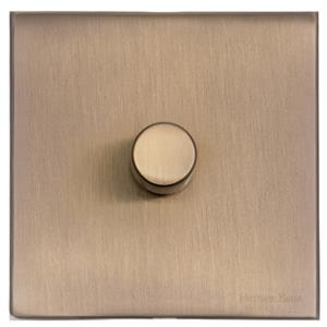 Windsor Range Antique Brass Switches & Sockets, WN91 - 1 Gang TED Dimmer (Compatible with LED Lamps) by Heritage Brass By M-Marcus