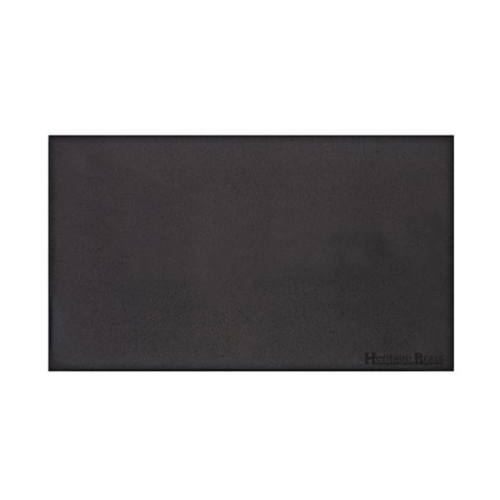 Windsor Range Matt Black Switches & Sockets, WBK - Single Blank Plate by Heritage Brass By M-Marcus