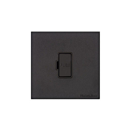 Windsor Range Matt Black Switches & Sockets, WBK - Unswitched Spur (13 Amp) by Heritage Brass By M-Marcus