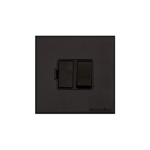 Windsor Range Matt Black Switches & Sockets, WBK - Switched Spur (13 Amp) by Heritage Brass By M-Marcus