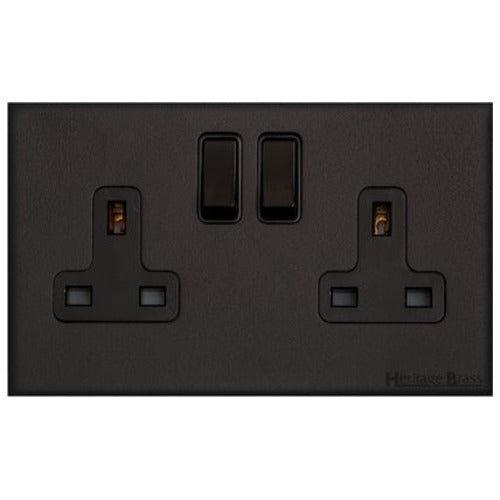 Windsor Range Jet Black (Project Finish) Double Socket (13 Amp)