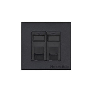Windsor Range Jet Black (Project Finish) 2 Gang Secondary Line Socket