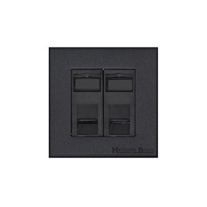 Windsor Range Matt Black Switches & Sockets, WBK - Shaver Socket Output Voltage 110/240V by Heritage Brass By M-Marcus