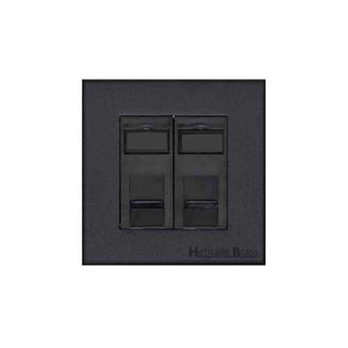 Windsor Range Matt Black Switches & Sockets, WBK - Shaver Socket Output Voltage 110/240V by Heritage Brass By M-Marcus