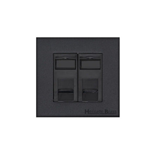 Windsor Range Jet Black (Project Finish) 2 Gang CAT6