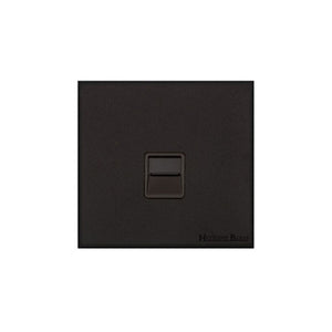 Windsor Range Matt Black Switches & Sockets, WBK - 1 Gang Secondary Line Socket by Heritage Brass By M-Marcus