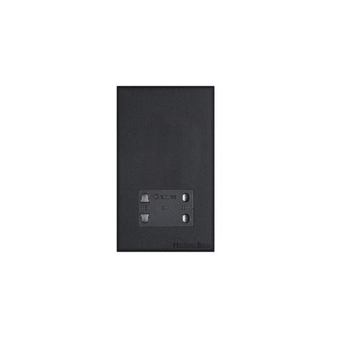 Windsor Range Matt Black Switches & Sockets, WBK - Shaver Socket Output Voltage 110/240V by Heritage Brass By M-Marcus