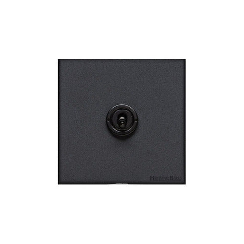 Windsor Range Jet Black (Project Finish) 1 Gang 2-Way Classic Toggle Switch