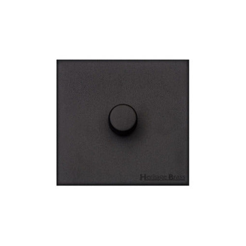 Windsor Range Jet Black (Project Finish) 1 Gang TED Dimmer (Compatible with LED Lamps)