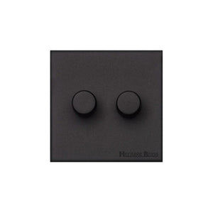 Windsor Range Matt Black Switches & Sockets, WBK - 2G Multi Location Secondary Dimmer by Heritage Brass By M-Marcus