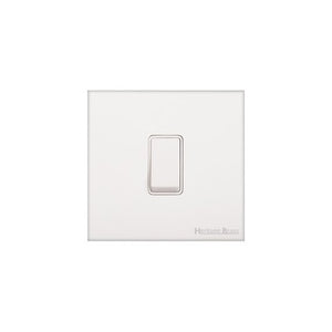 Windsor Range Matt White Switches & Sockets, WNW - 1 Gang Rocker Switch by Heritage Brass By M-Marcus